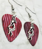 CLEARANCE Kokopelli Charm Guitar Pick Earrings - Pick Your Color