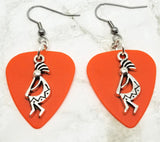 CLEARANCE Kokopelli Charm Guitar Pick Earrings - Pick Your Color