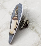 Coffee Cup Guitar Pick Pin or Tie Tack