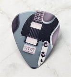 Blue Electric Guitar Guitar Pick Pin or Tie Tack