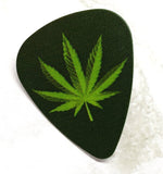 Marijuana Leaf Guitar Pick Pin or Tie Tack