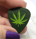 Marijuana Leaf Guitar Pick Pin or Tie Tack