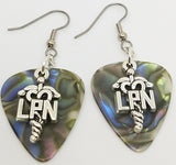 LPN Caduceus Charm Guitar Pick Earrings - Pick Your Color