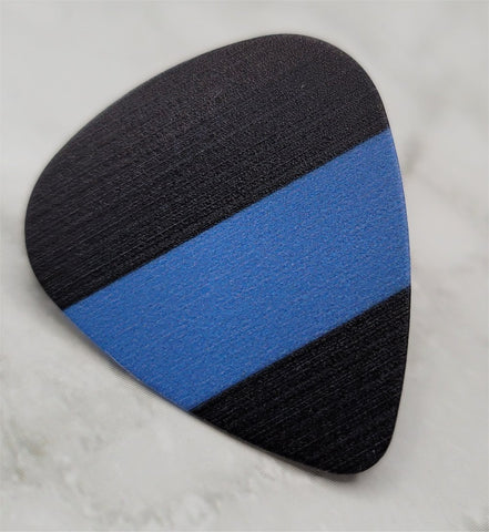 Police Awareness Blue Line Guitar Pick Pin or Tie Tack