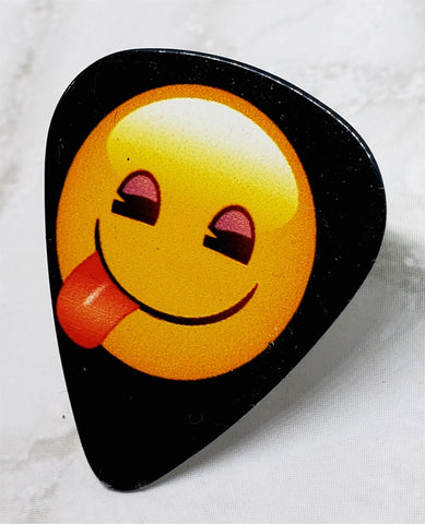 Emoji Sticking Out It's Tongue Guitar Pick Pin or Tie Tack