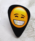 Emoji with Big Toothy Grin Guitar Pick Pin or Tie Tack