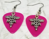 CLEARANCE Medical Assistant MA Caduceus Charm Guitar Pick Earrings - Pick Your Color
