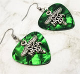 CLEARANCE Medical Assistant MA Caduceus Charm Guitar Pick Earrings - Pick Your Color