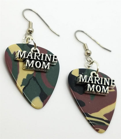 CLEARANCE Marine Mom Charms Guitar Pick Earrings - Pick Your Color