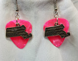 CLEARANCE State of Massachusetts Charm Guitar Pick Earrings - Pick Your Color