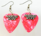 CLEARANCE Marine Wife Charm Guitar Pick Earrings - Pick Your Color