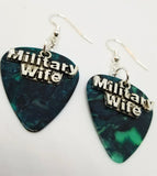 CLEARANCE Military Wife Charm Guitar Pick Earrings - Pick Your Color