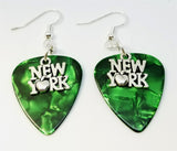 CLEARANCE New York Big Apple Charm Guitar Pick Earrings - Pick Your Color