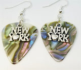 CLEARANCE New York Big Apple Charm Guitar Pick Earrings - Pick Your Color