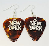 CLEARANCE New York Big Apple Charm Guitar Pick Earrings - Pick Your Color