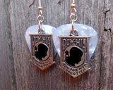 CLEARANCE POW/MIA Charm Guitar Pick Earrings - Pick Your Color