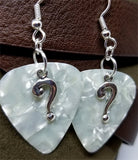 CLEARANCE Riddler Question Mark Charm Guitar Pick Earrings - Pick Your Color