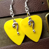 CLEARANCE Riddler Question Mark Charm Guitar Pick Earrings - Pick Your Color