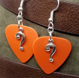 CLEARANCE Riddler Question Mark Charm Guitar Pick Earrings - Pick Your Color