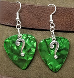 CLEARANCE Riddler Question Mark Charm Guitar Pick Earrings - Pick Your Color