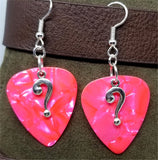 CLEARANCE Riddler Question Mark Charm Guitar Pick Earrings - Pick Your Color