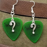 CLEARANCE Riddler Question Mark Charm Guitar Pick Earrings - Pick Your Color