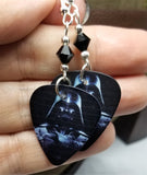 Star Wars Darth Vader Guitar Pick Earrings with Black Swarovski Crystals