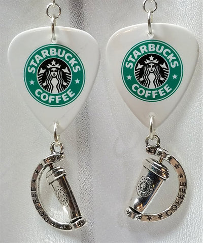 Starbucks Guitar Pick Earrings with Coffee Charm Dangles – SimplyRaevyn