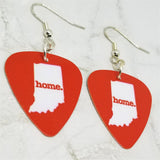 Indiana State Home Guitar Pick Earrings