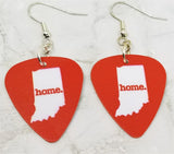 Indiana State Home Guitar Pick Earrings