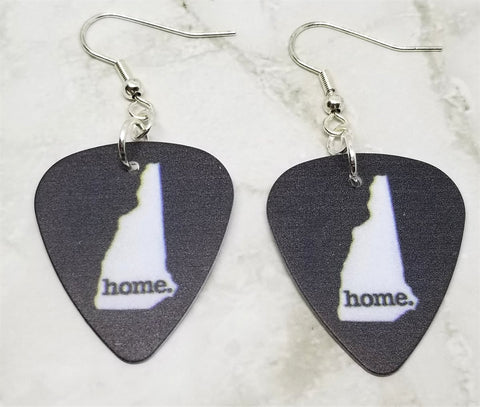 New Hampshire State Home Guitar Pick Earrings