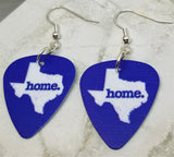 Texas State Home Guitar Pick Earrings