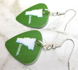 Vermont State Home Guitar Pick Earrings
