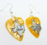CLEARANCE I Love Texas Charm Guitar Pick Earrings - Pick Your Color