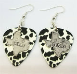 CLEARANCE I Love Texas Charm Guitar Pick Earrings - Pick Your Color