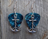 CLEARANCE Large Anchor Charms Guitar Pick Earrings - Pick Your Color