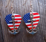 CLEARANCE Large Anchor Charms Guitar Pick Earrings - Pick Your Color
