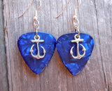 CLEARANCE Small Anchor Charm Guitar Pick Earrings - Pick Your Color