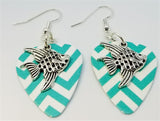 CLEARANCE Angelfish Charm Guitar Pick Earrings - Pick Your Color