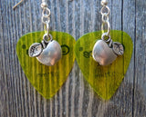CLEARANCE Apple Charm Guitar Pick Earrings - Pick Your Color