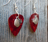 CLEARANCE Apple Charm Guitar Pick Earrings - Pick Your Color