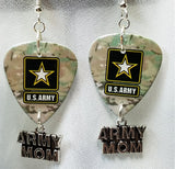 Army Camo Army Mom Guitar Pick Earrings