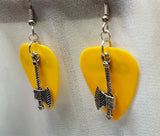 CLEARANCE Axe Charm Guitar Pick Earrings - Pick Your Color