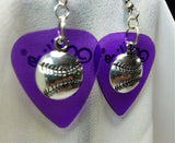 CLEARANCE Baseball Charm Guitar Pick Earrings - Pick Your Color