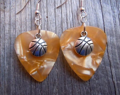 CLEARANCE Basketball Charms Guitar Pick Earrings - Pick Your Color