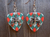 CLEARANCE Upside Down Bat Charm Guitar Pick Earrings - Pick Your Color