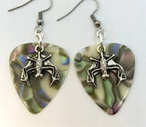 CLEARANCE Upside Down Bat Charm Guitar Pick Earrings - Pick Your Color