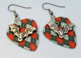 CLEARANCE Bat Charm Guitar Pick Earrings - Pick Your Color