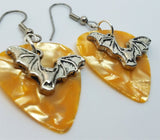 CLEARANCE Bat Charm Guitar Pick Earrings - Pick Your Color
