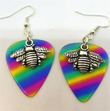CLEARANCE Bee Charm Guitar Pick Earrings - Pick Your Color